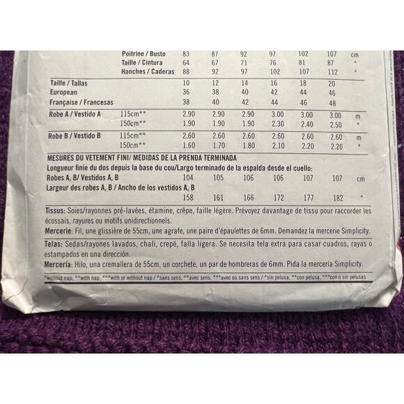 Simplicity 7331 Sewing pattern dress swing skirt 1990s size 10-20 - Picture 6 of 6